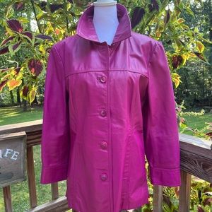 Bernardo Pink Leather Jacket